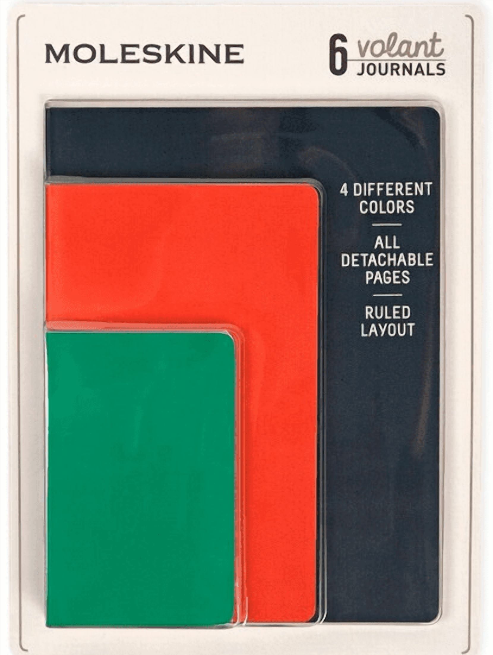 Moleskine Volant Journals Exclusive Bundle B (Set of 6), Ruled, Multicolor