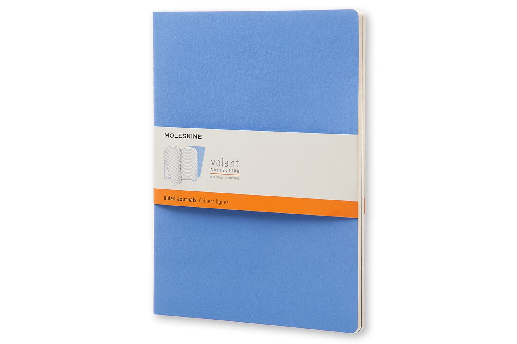 Moleskine Volant Ruled Extra Large Notebook, Powder Blue, 2 Count