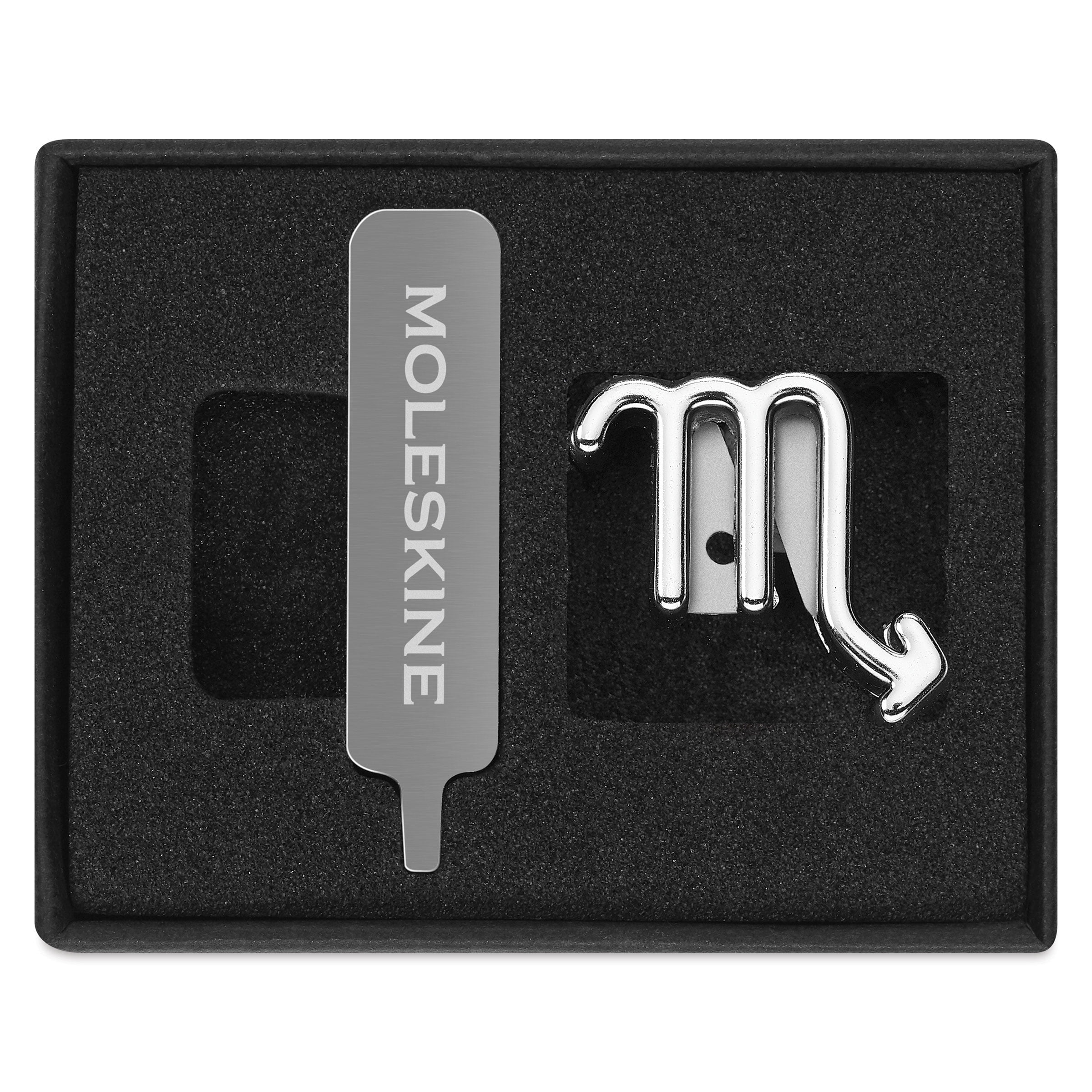 Moleskine Aquarius Zodiac Pin - Silver Notebook Closure Clip For Planners & Journals
