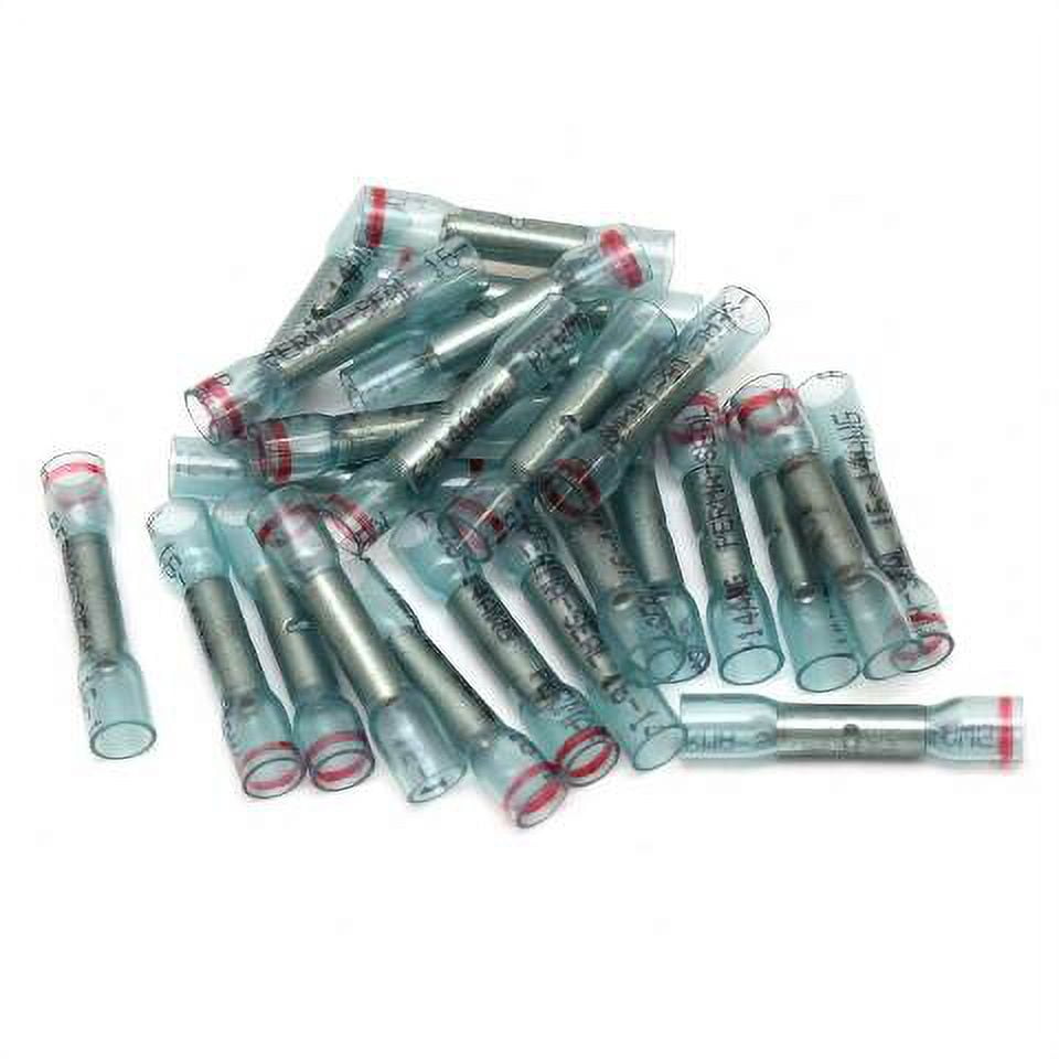 Molex Boat Terminal Butt Splices 0191640043 | 14 - 22 AWG Blue Red (Set of 25)