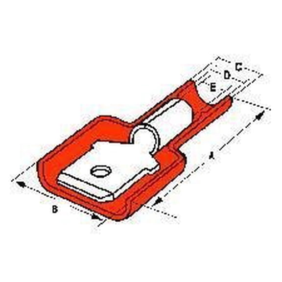Molex Incorporated 19004-0001 Quick Disconnects, 22-18 AWG (100 pieces)
