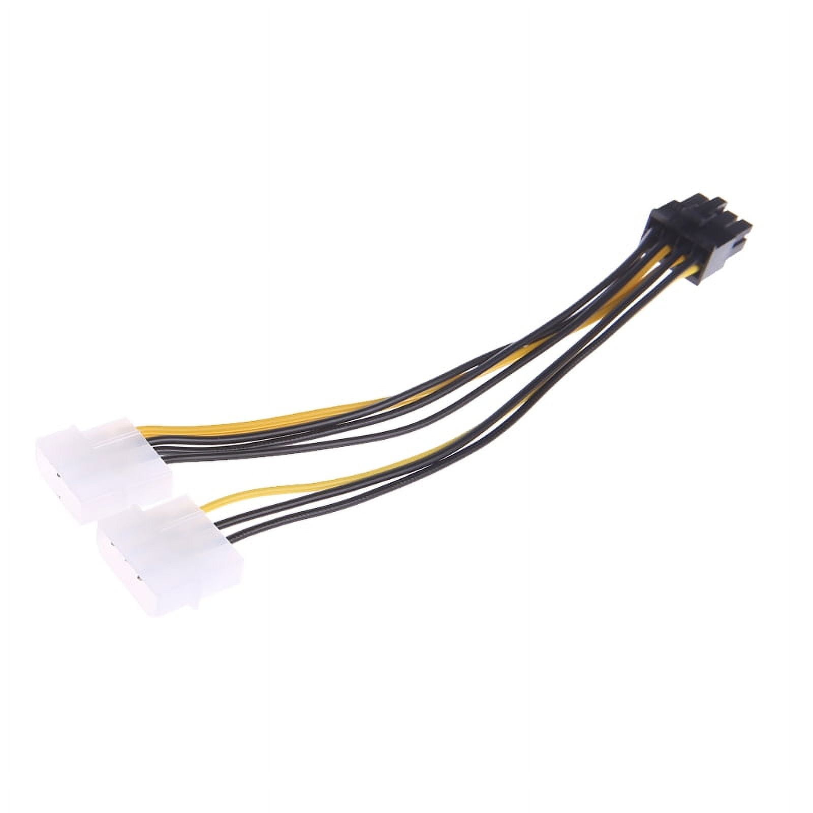 Molex to PCIe Power Cable,1-Pack Dual 4 Pin Molex to 8-Pin PCIe Power