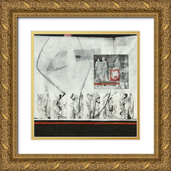 Molfenter, Erika 12x12 Gold Ornate Wood Framed with Double Matting Museum Art Print Titled - Aufstellung I