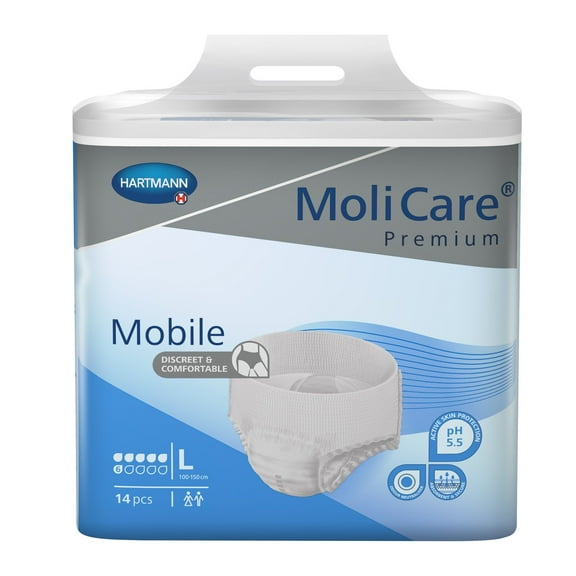MoliCare Mobile Absorbent Underwear, Large (BG/14)