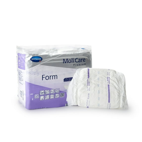 MoliCare Premium Form Super Plus Unisex Incontinent Pad Contoured 12 X 27 Inch 168919, 30 Ct