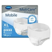 MoliCare Premium Mobile 6D Incontinence Underwear, Unisex, Moderate Absorbency - Size XL, 56 Ct