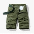 thumbnail image 1 of Molidfa Green Men's Shorts with Pockets Cargo Casual Solid Shorts for Men Size S, 1 of 3