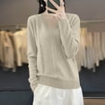 thumbnail image 1 of Molidfa Regular womens ribbed long sleeve Pull-On Relaxed Fit V-Neck Knit Tops Cozy Autumn Outfits Solid M, 1 of 5
