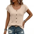 thumbnail image 1 of Molidfa Women's Crew Neck Graphic Print Casual Short Sleeve T-Shirt, 1 of 5