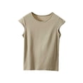 thumbnail image 1 of Molidfa Women's Crew Neck Short Sleeve Soft Fabric Regular Fit Solid Classic T-Shirt Summer Casual Everyday, 1 of 5