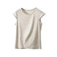 thumbnail image 1 of Molidfa Women's Crew Neck Short Sleeve Soft Fabric Regular Fit Solid Classic T-Shirt Summer Casual Everyday, 1 of 5