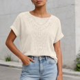 thumbnail image 1 of Molidfa Women's Indian Block Print Graphic Tee Crew Neck Short Sleeve Regular Fit Casual Lightweight Summer Top, 1 of 5