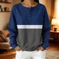 thumbnail image 1 of Molidfa Women’s Oversized Henley Sport Colorblock Long Sleeve Sweatshirt, 1 of 5