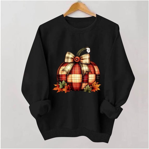 Molidfa Women’s Oversized Crew Neck Kawaii Ghost Pumpkin Halloween Long Sleeve Sweatshirt
