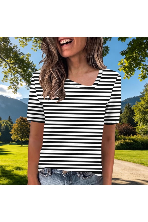 Women's Short Sleeve Solid V-Neck Short Sleeve Tee Classic Fit Flutter Regular Collarless Pull-On Stretchable Officewear