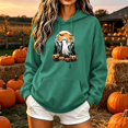 thumbnail image 1 of Molidfa Womens Retro Ghost Hoodie Pumpkin Patch Graphic Oversized Pullover Sweatshirt, 1 of 5