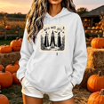 thumbnail image 1 of Molidfa Womens Retro Ghost Hoodie Pumpkin Patch Graphic Oversized Pullover Sweatshirt, 1 of 5