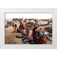 thumbnail image 1 of Molina, Elena 14x11 White Modern Wood Framed Museum Art Print Titled - So Much ActIVity Around The Well At Borkou Desert-Tchad, 1 of 4