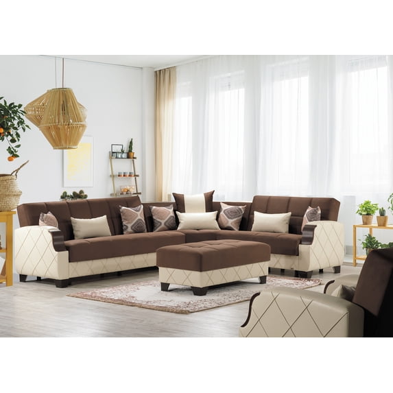 Molina L-Shaped Sectional Corner Sofa with Storage