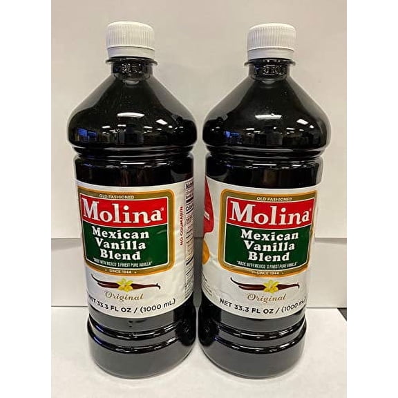 Molina Mexican Vanilla Blend By Molina Vainilla, 33.3 Oz / 1000 Ml (Vanillin Extract) by Molina Vanilla 33.3 fl oz (pack of 2)