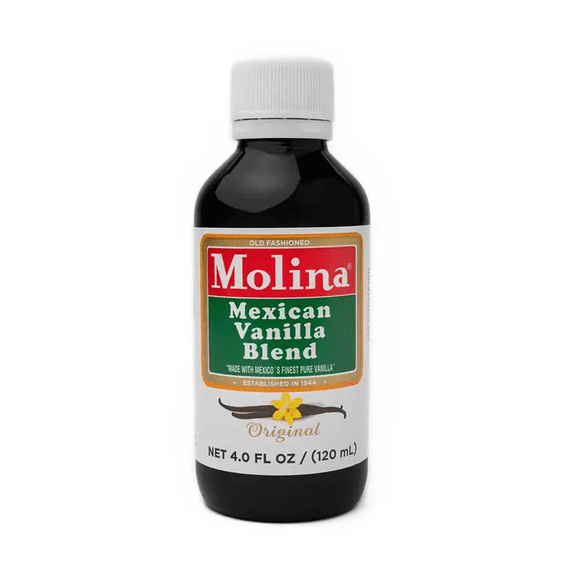 Molina Vanilla - Mexican Vanilla Extract Original - 4 Oz, Case of 12