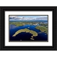 thumbnail image 1 of Molinari, Michele 14x11 Black Ornate Wood Framed with Double Matting Museum Art Print Titled - Finlandia-Savonlinna-aerial view of the city of Savonlinna, 1 of 4