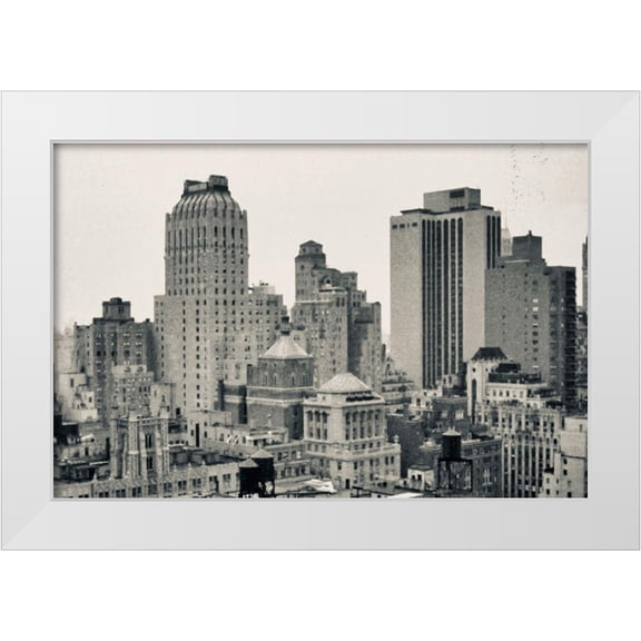 Molinari, Michele 32x23 White Modern Wood Framed Museum Art Print Titled - NY-New York-skyline