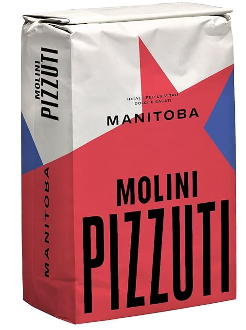 Molini Pizzuti Manitoba Flour – Premium Italian Type '0' High-Protein Flour for Artisan Breads, Pizza, and Pastries – 5kg Bag, 176 ounces