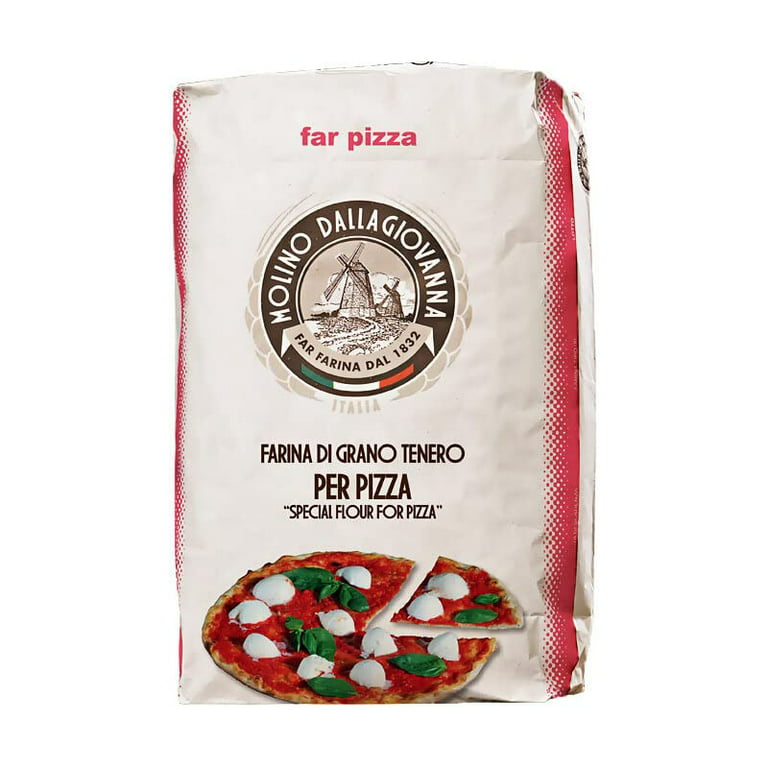 Molino DallaGiovanna Rossa 00 Pizza Flour - Farina Di Grano Tenero Italia -  Soft Wheat Flour Special For Pizza, For Professional Use - 5KG (11LB) 14,0