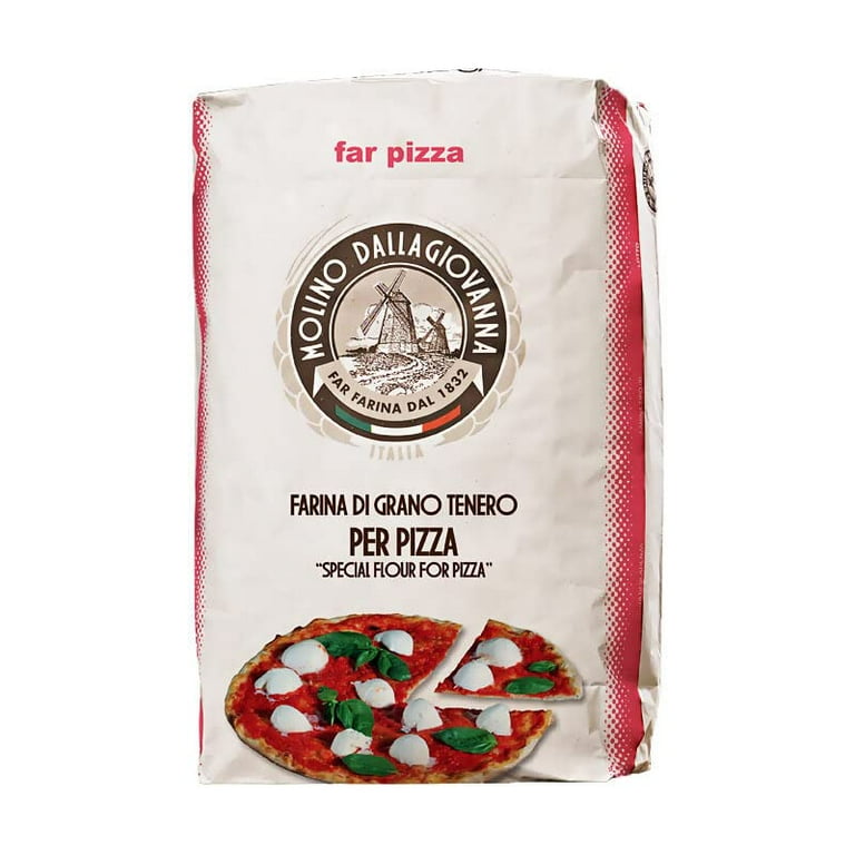 Molino DallaGiovanna Rossa 00 Pizza Flour - Farina Di Grano Tenero Italia -  Soft Wheat Flour Special For Pizza, For Professional Use - 5KG (11LB) 14,0