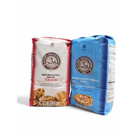 Molino Dallagiovanna Italian Baking Flour Double Pack 1 All Use Red Flour 1 La Napoletana Pizza Flour