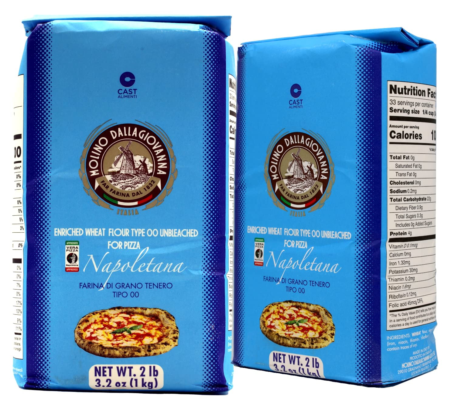 Molino Dallagiovanna Napoletana Enriched Wheat Pizza Flour Type 00 (2Pk