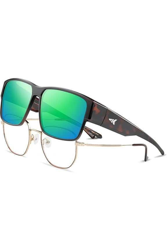 Molino Fit-Over Polarized Sunglasses,UV400 Protection Ultralight Wraparound Fishing Sports Sunglasses, TAC Lenses