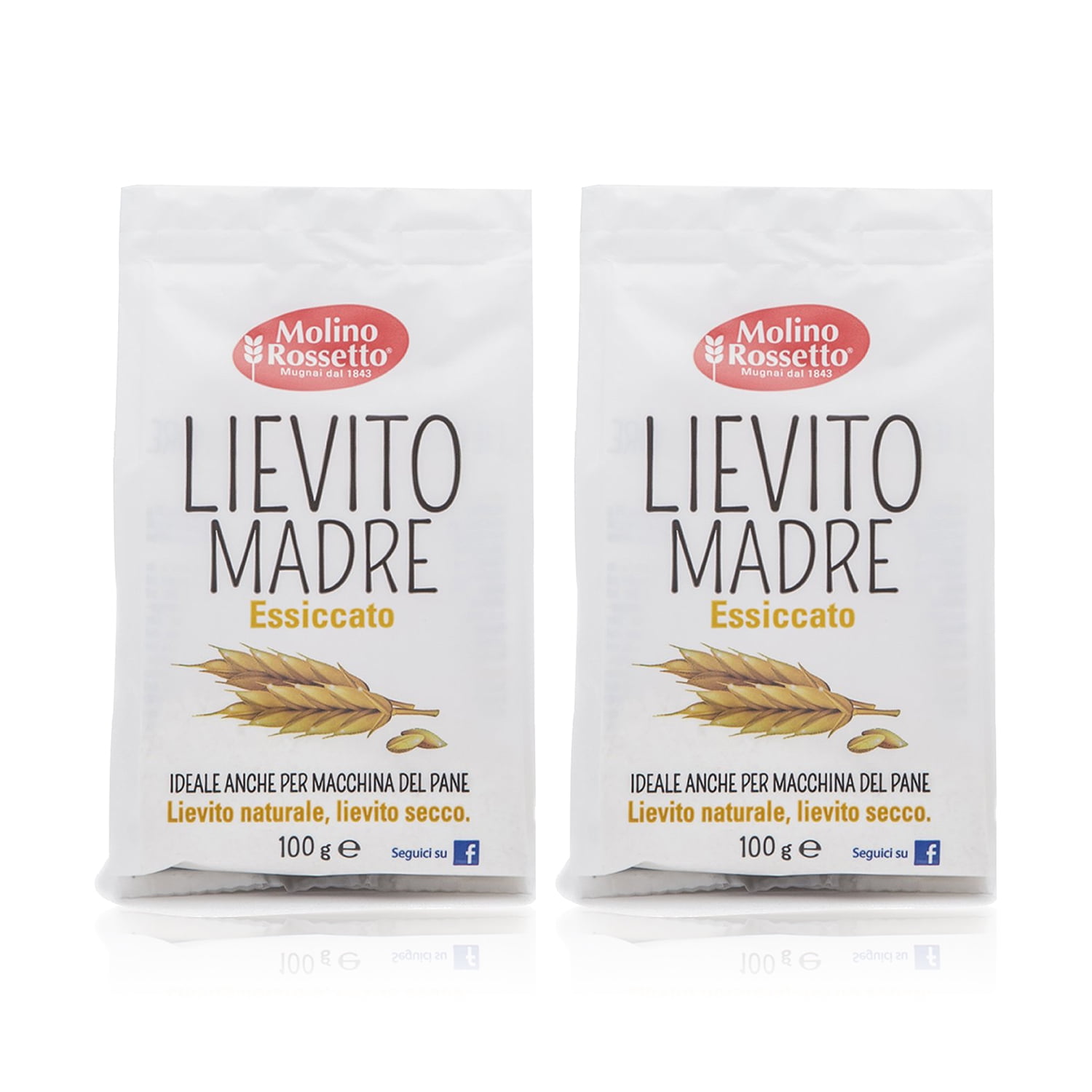 Molino Rossetto Lievito Madre Essiccato - Italian Dried Mother Yeast (Pack  of 2)