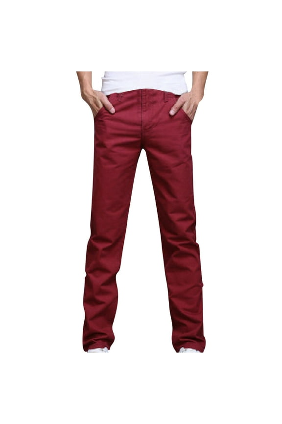 Mens Wide Leg Jeans Baggy jeans Loose Fit Denim Pants Mens Y2K Jeans Hip Hop Casual Trousers Streetwear Slim fit Straight Leg Denim Pants Wine XXL