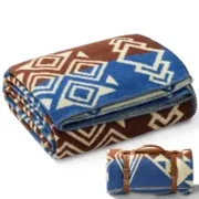 Molithe 100% Wool Blanket, 62" x 86", Warm, Thick, Washable, Military Wool Blanket, Great for Camping, Outdoors, Sporting Events, Survival Kits