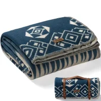 Molithe 100% Wool Blanket, 62" x 86", Warm, Thick, Washable, Military Wool Blanket, Great for Camping, Outdoors, Sporting Events, Survival Kits