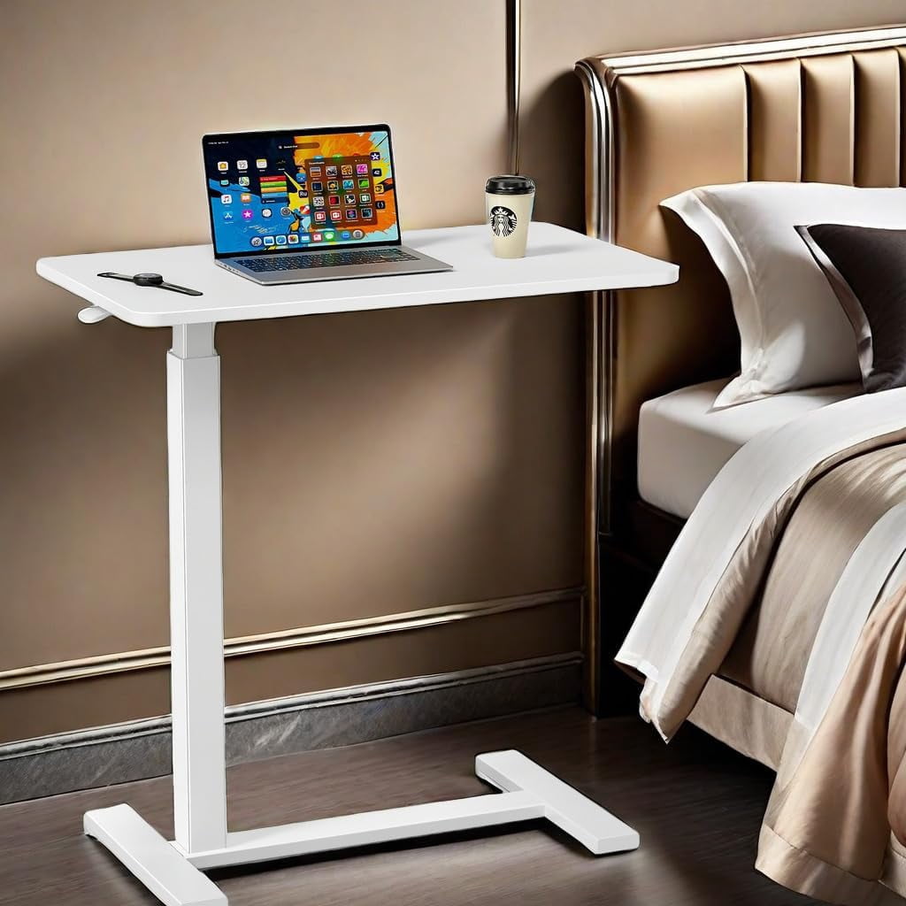 Molivia Small Mobile Standing Desk Adjustable Height, Stand up Rolling ...