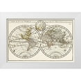 thumbnail image 1 of Moll, Herman 24x17 White Modern Wood Framed Museum Art Print Titled - A new map of the world according to the new observations 1732, 1 of 4