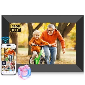 Mollan WiFi Digital Picture Frame 32GB 10.1inch Electric Smart Photo Frames HD IPS Touch Screen, Auto-Rotate, Wall Mountable, Share Photos/Videos Instantly via Free “Uhale" App from Anywhere