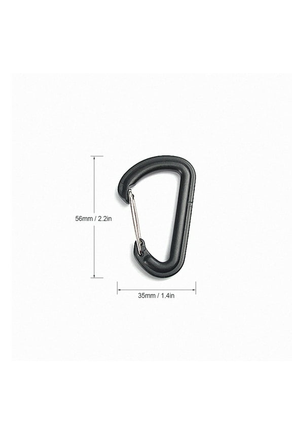 Molle 5PCS D Shape Plastic Carabiner D-Ring Key Chain Spring Hook Molle Clasp Buckle Climbing Outdoor Tool