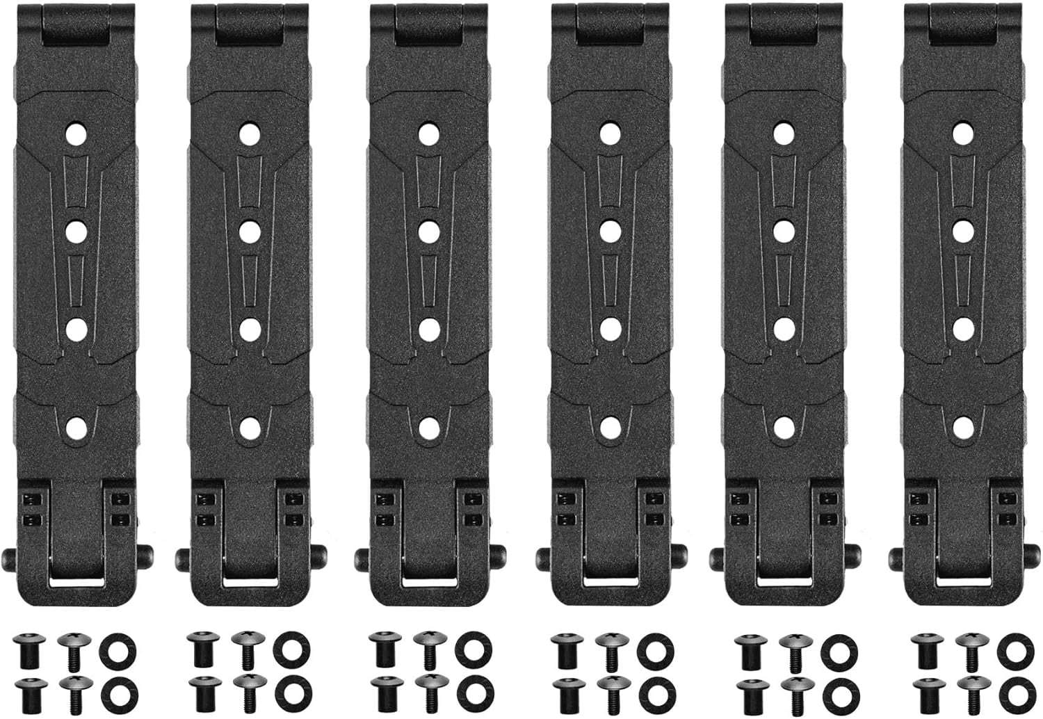 Molle Attachment with Mounting Hardwares, 3" Molle Clips for Vests, Backpacks, Pouches, and Molle Belt