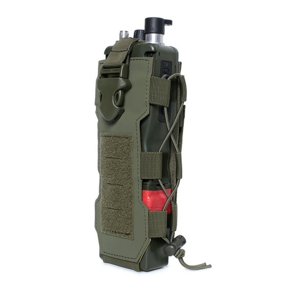 Molle Water Bottle Bag Travel Camping Hiking Kettle Holder Carrier Pouch Multifunctional Water Bottle Hanging Bag (Army Green)