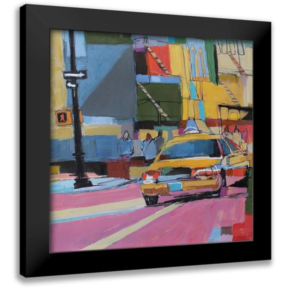 Mollica, Patti 12x12 Black Modern Framed Museum Art Print Titled - Midtown Mosaic