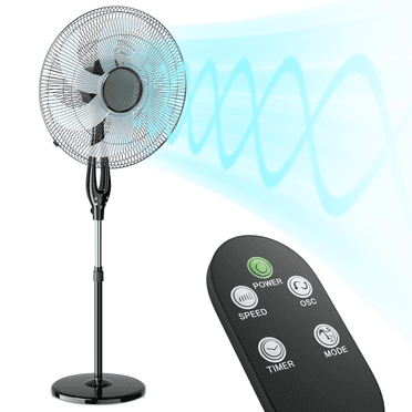 Mollie 17 in 3-Speed Remote Controlled Oscillating Pedestal Fan