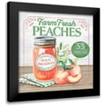 thumbnail image 1 of Mollie B. 12x12 Black Modern Framed Museum Art Print Titled - Farm Fresh Peaches, 1 of 5