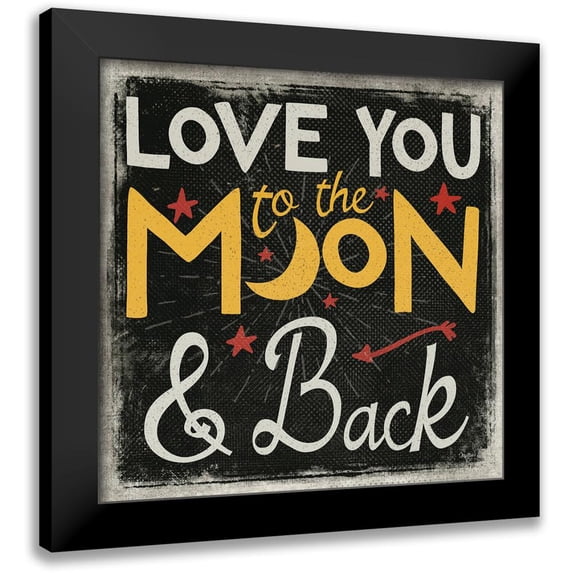 Mollie B. 12x12 Black Modern Framed Museum Art Print Titled - Love You
