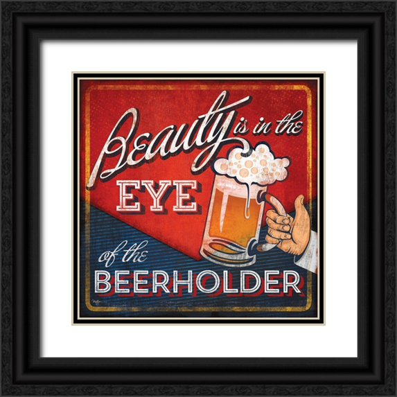 Mollie B. 12x12 Black Ornate Wood Framed with Double Matting Museum Art Print Titled - Beerholder