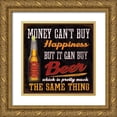 thumbnail image 1 of Mollie B. 12x12 Gold Ornate Wood Framed with Double Matting Museum Art Print Titled - Money Cant Buy Happiness, 1 of 4