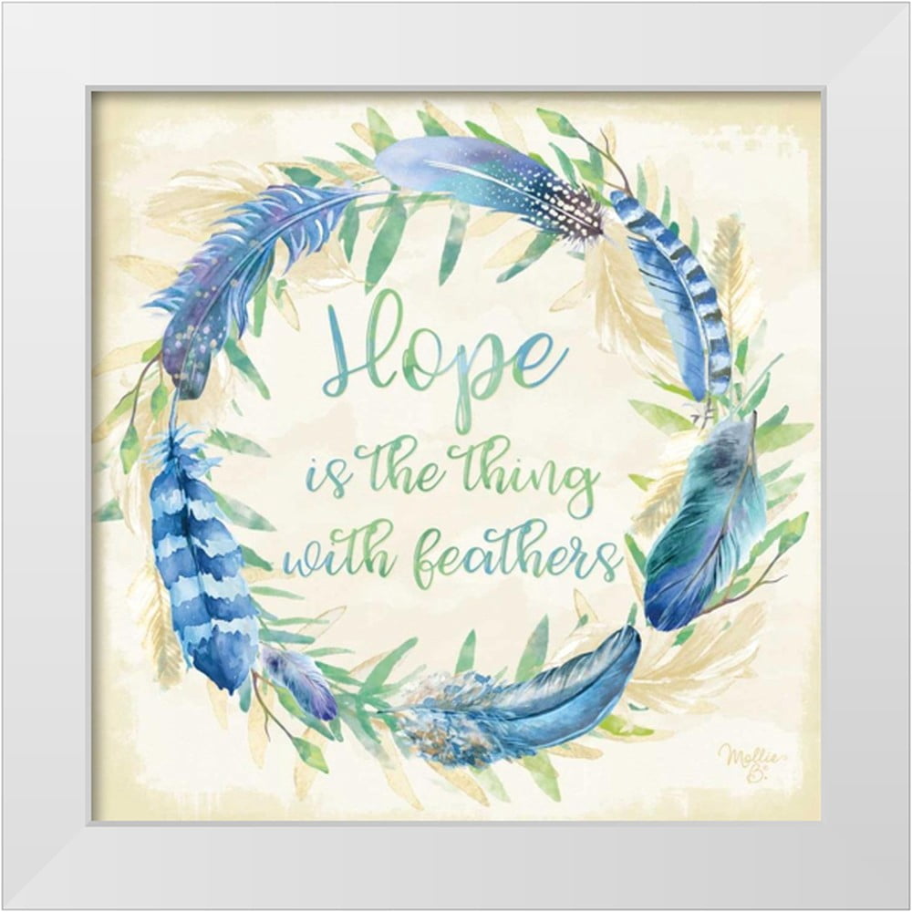 Mollie B. 12x12 White Modern Wood Framed Museum Art Print Titled - Hope